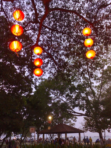 Chinese New Year decor at the park