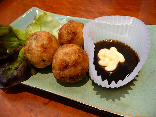 Takoyaki (fried octopus balls) by The Food Pornographer.