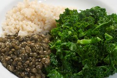 Lentils, Rice and Curly Kale