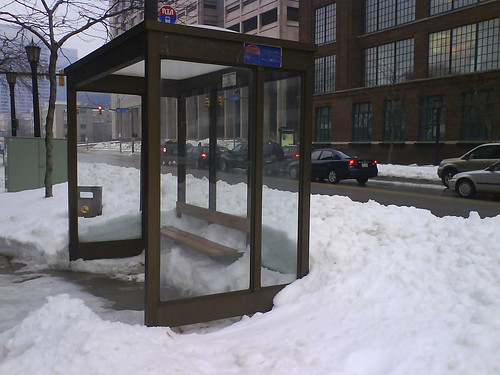 Bus Stop Snowed In