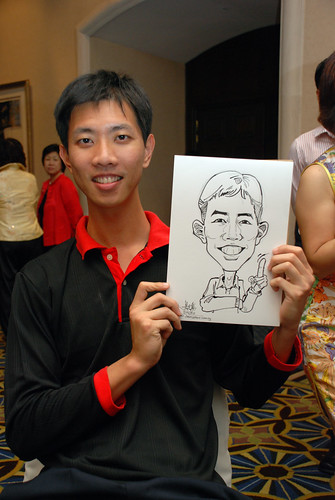 Caricature live sketching SIA Engineering 4