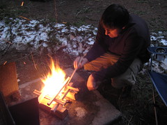 Forrest Tending the Fire