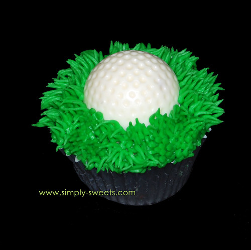 golf ball cupcake