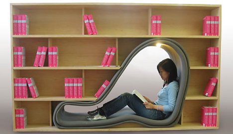 Cave Bookcase Design by Sakura Adachi