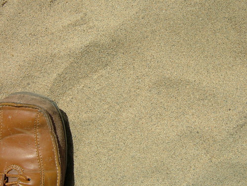sand and my shoe