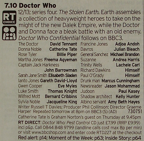 RADIO TIMES - The Stolen Earth Cast