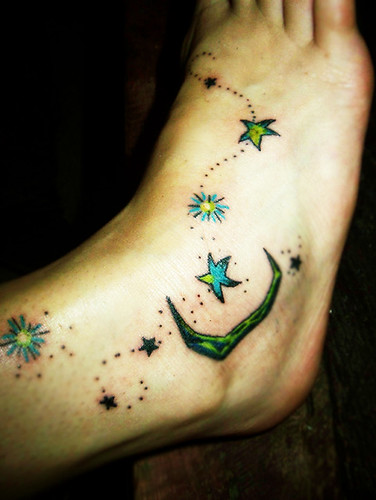 Stars and moon tattoos,star tattoos,moon tattoos