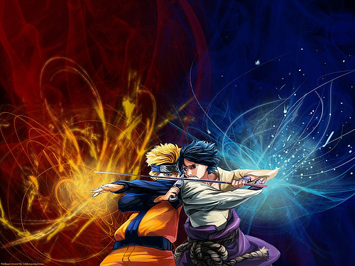 naruto vs sasuke shippuden. the two rivals are grown up and they don't fool 