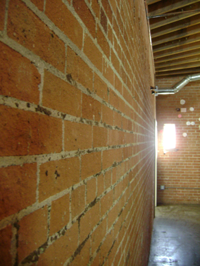 brick detail in market space