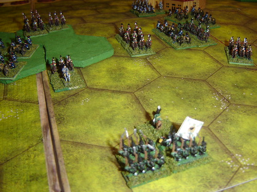 Russian infantry division forces French lancers back with fearful losses