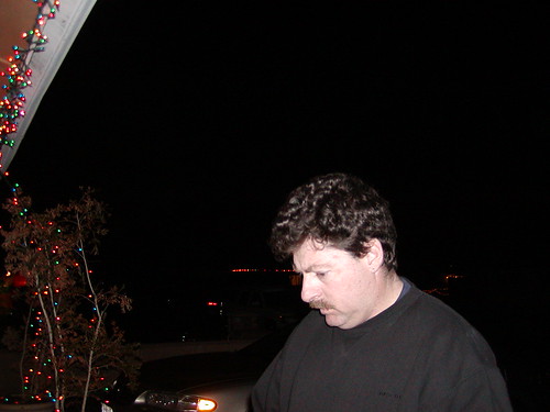 Grant hanging Christmas lights