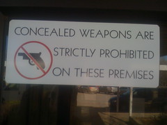 Concealed weapons are strictly prohibited on these premises