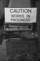 Caution Works in Progress & Reflection by u07ch on Flickr