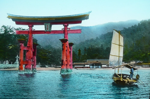Miyajima Torii and Boat - From the Sea