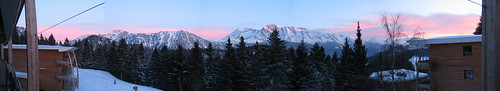 Panorama Alpenglühen