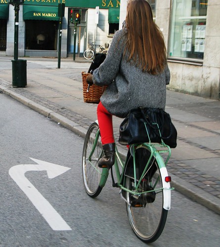 Cycle Chic in Red and Green