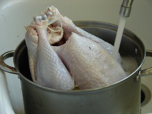 wash turkey