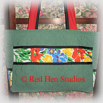 Quilted Knitting Tote from Upcycled Fabrics