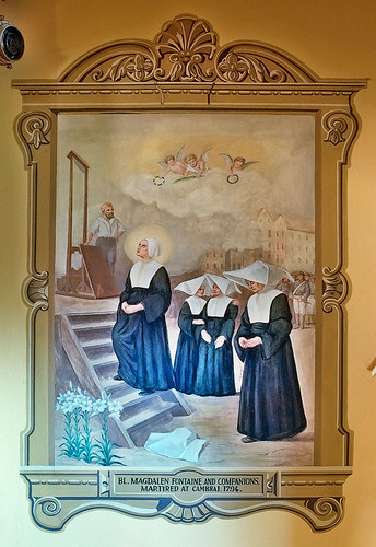 Saint Mary of the Barrens Roman Catholic Church, in Perryville, Missouri, USA - painting of French martyrs
