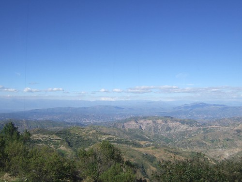 Somewhere between La Paz and Cochabamba. Really high up.