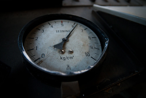 Old gauge of electric engine.