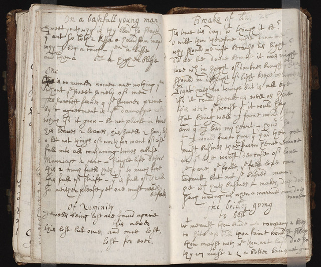 commonplace book mid 17th c anonymous manuscript containing poems by ...
