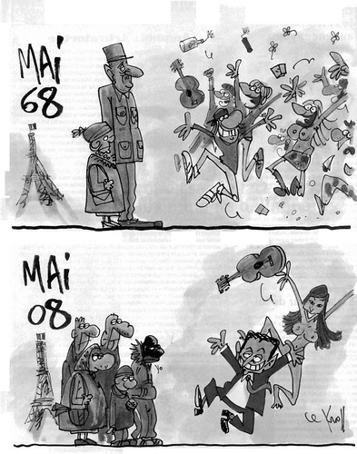 Las diferencias entre Mayo del 68 y el actual Mayo del 2008 parisino en></img></a>
<br />
<br /><span style=