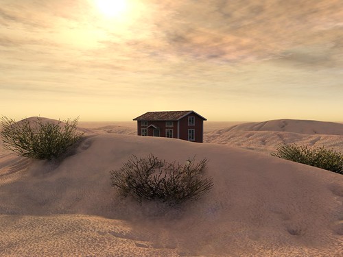Little Red House in the Desert