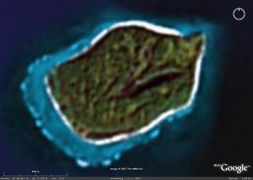 South Sentinel Island - TerraMetrics Image from Google Earth (1-9,000)