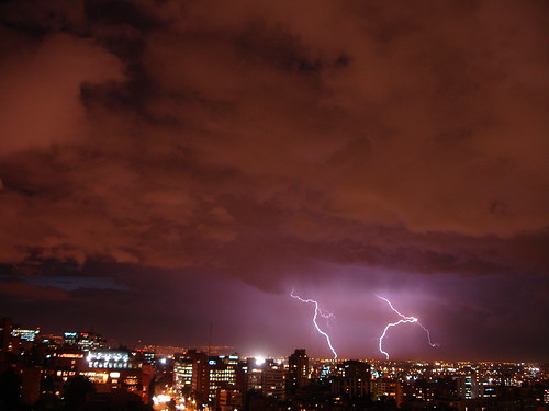 Tormenta nocturna en Bogotá