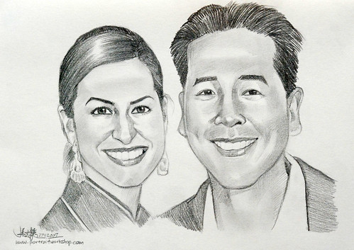 portraits couple pencil 281107