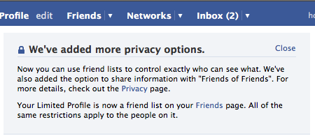 Facebook - more privacy