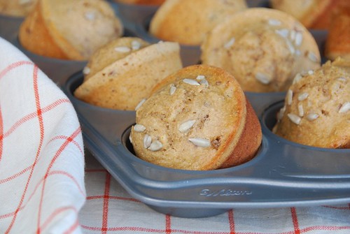 healthy muffins tin close up