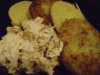 fried green tomatoes and adobo chicken salad