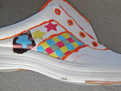 Painted Shoes, Step three, Stencilling stars