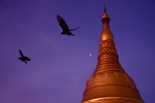 Sunrise At The Shwedagon, Burma