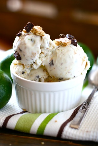 Key Lime Ice Cream with Chocolate
