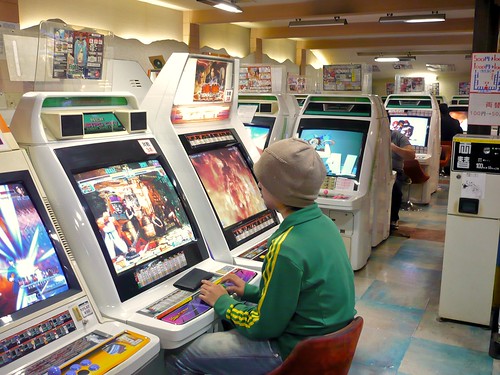 Arcade gamer in Tokyo