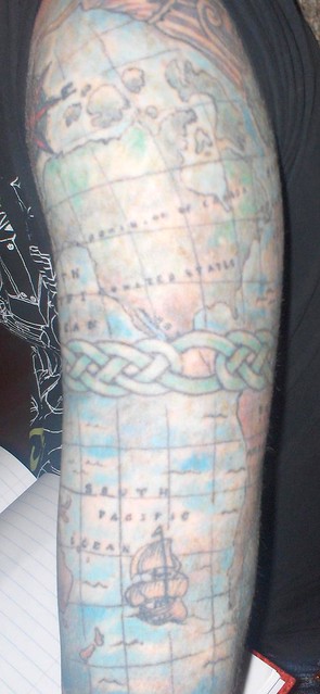 I have never seen a map tattoo before. For those in Philly who like it and 