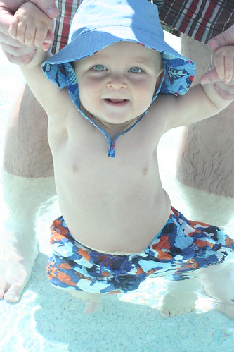 Jude's first swim!