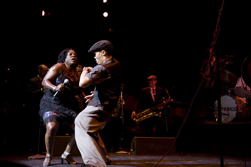 Me dancing at the Apollo with Sharon Jones!