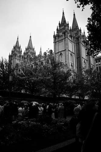 conference attendees and the SLC Temple