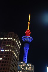 Auckland Skytower at night