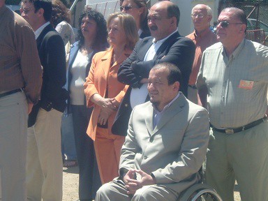Cr. Carlos Andres -Pres. de la Fiesta Nacional del Maní- junto a Robert Caula -Pres. Honorable-