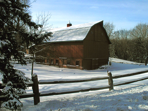 Dark Winter Barn