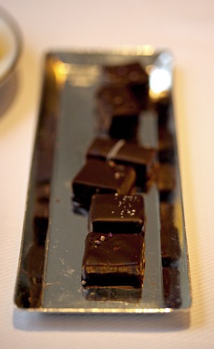 Silver tray of chocolates