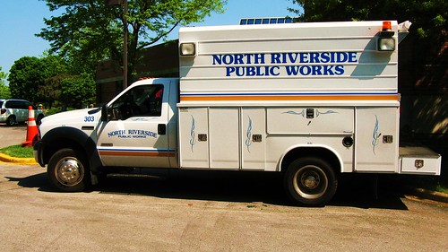 North Riverside Public Works, water department Ford truck. North Riverside Illinois USA. May 2011. by Eddie from Chicago