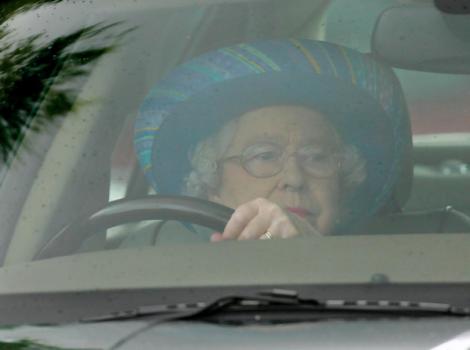 The Queen in her Jaguar, soon to be Tata