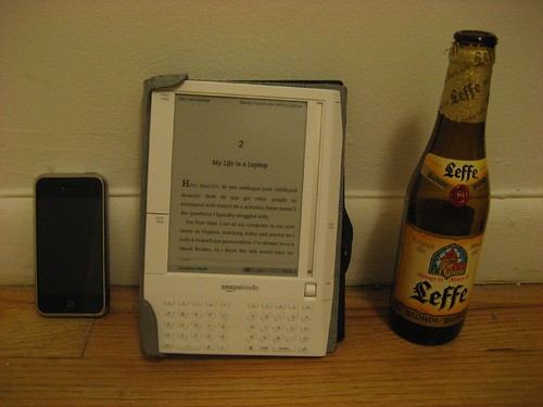 kindle iphone and beer