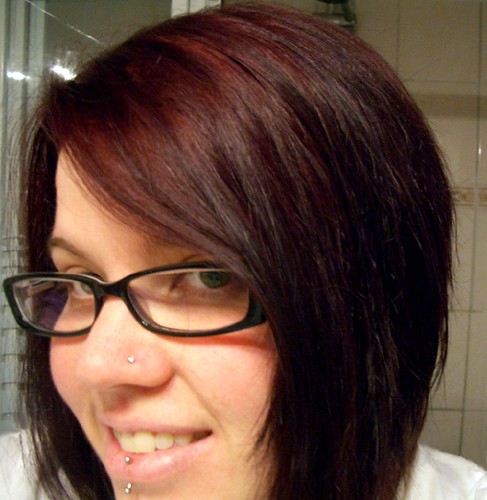 This is me last night after I dyed my hair. See that red tint?